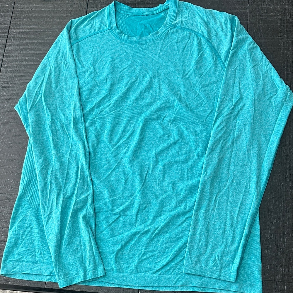 lululemon athletica Turquoise Long Sleeve Tee